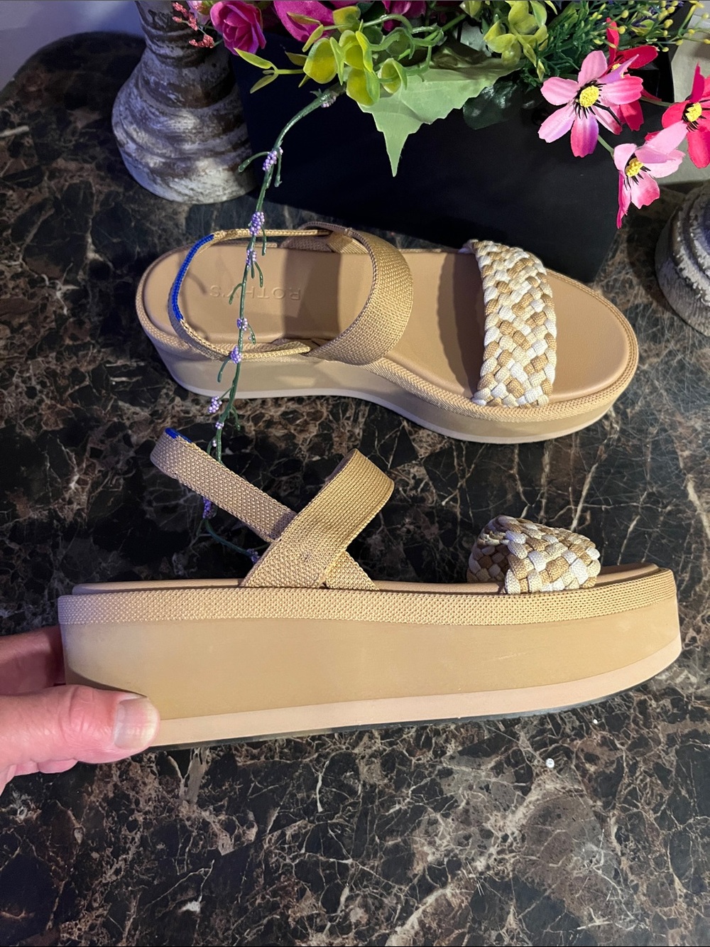 Last Call Rothy’s 
The Lighweight
Braided Wedge Sandals
Size 8 for Women - Picture 9 of 15